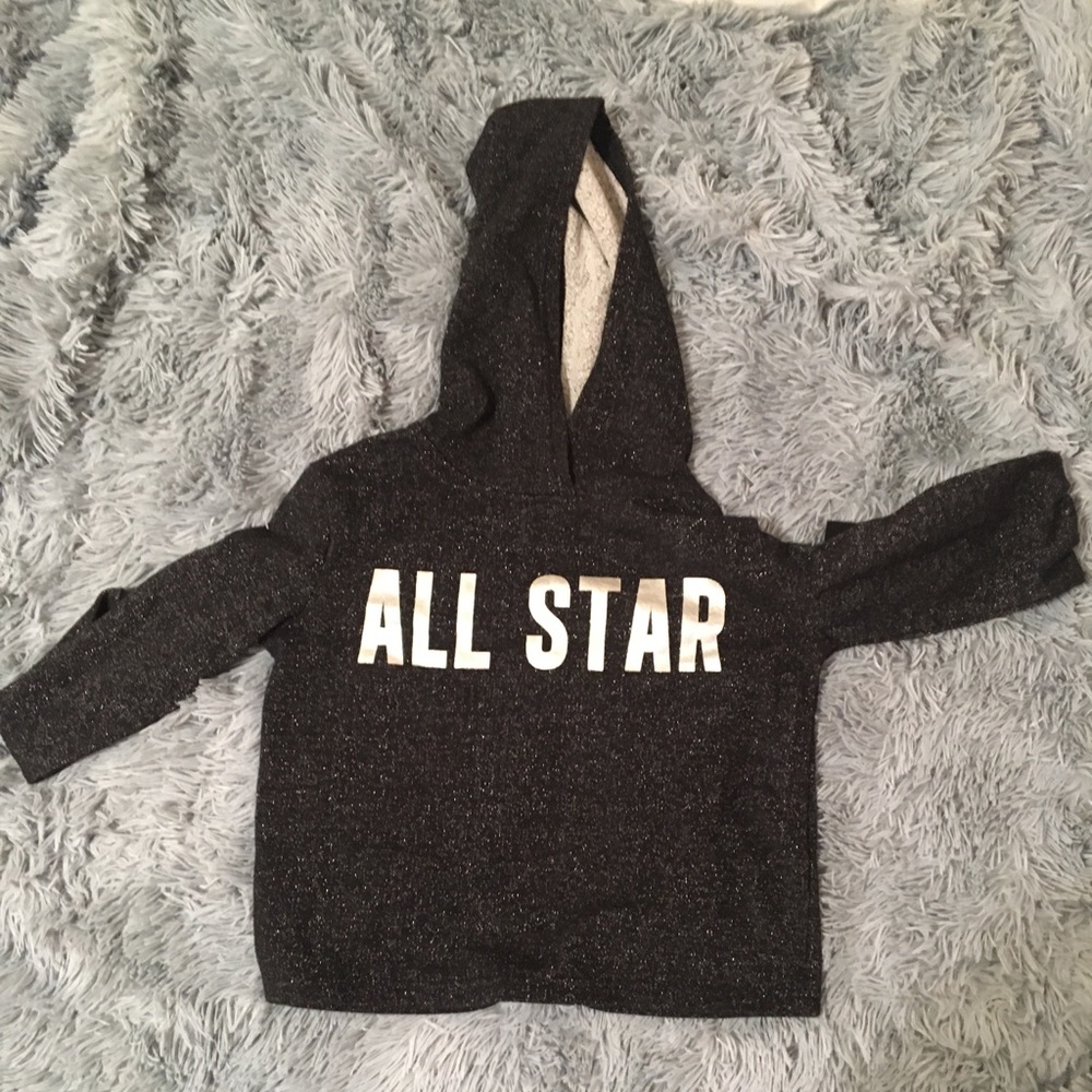 Black All Star Converse hoodie crop